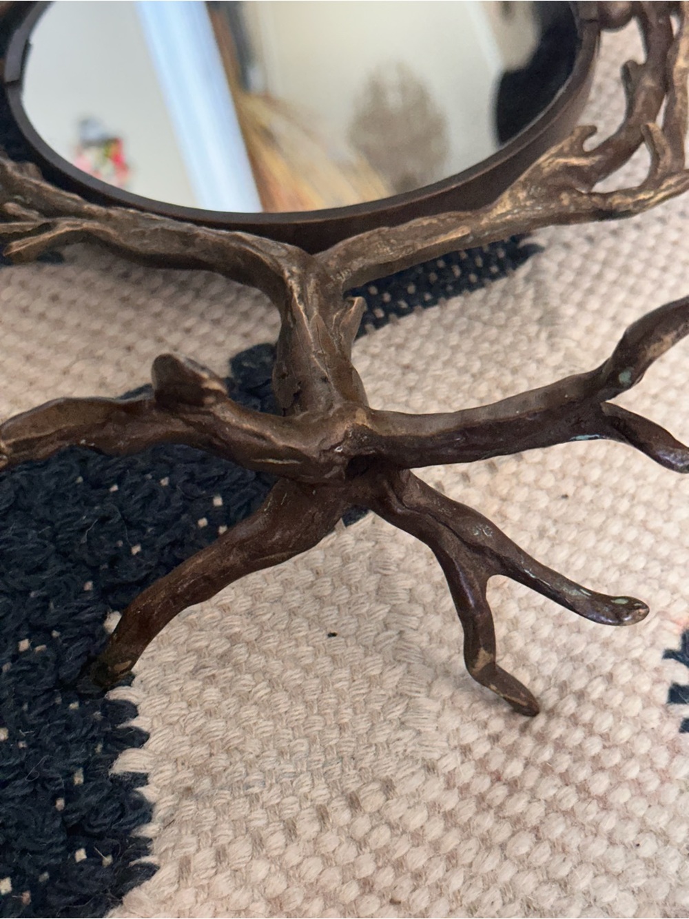 Rare Anthropologie Who’s the Fairest Brass Branch Swivel Mirror (Refurbished) - Picture 4 of 9